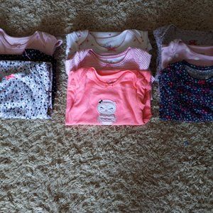 Bundle of carter's baby girl onesies